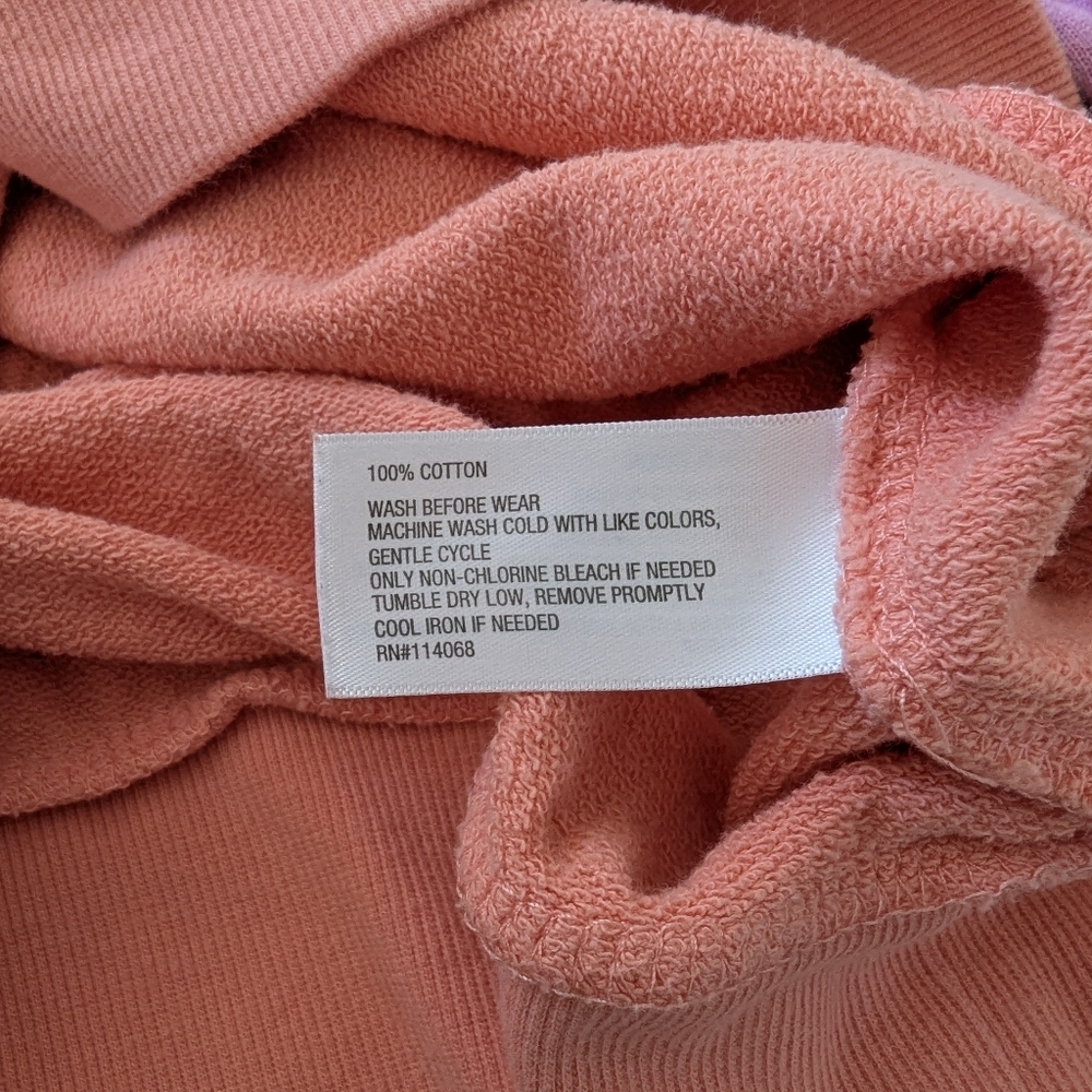 Evereve Grayson Colorblock Crewneck Sweatshirt 100% Cotton Pullover - Picture 9 of 9